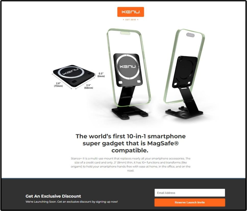 Stance+ Landing Page