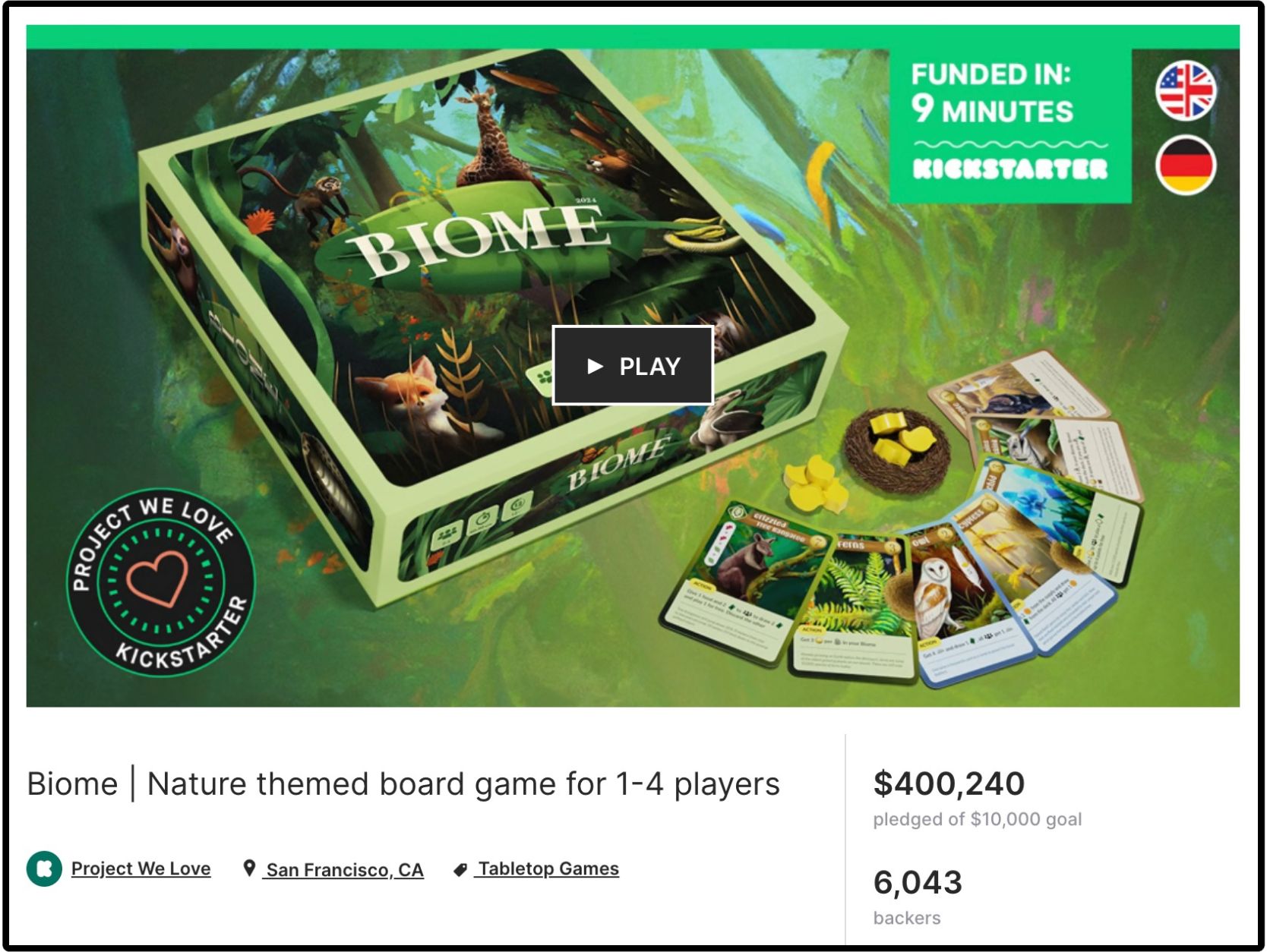 biome kickstarter campaign